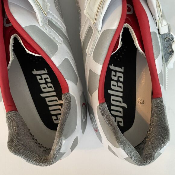 Suplest Supzero Sz 44.5 (US 11.5) Carbon Racing Cycling Road Shoe White 3-bolt - Picture 7 of 16